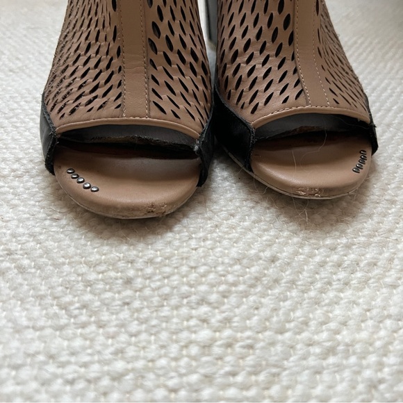 Anthropologie Schuler & Sons Perforated Peep Toe Wedge Sandal size 7 - Picture 8 of 9
